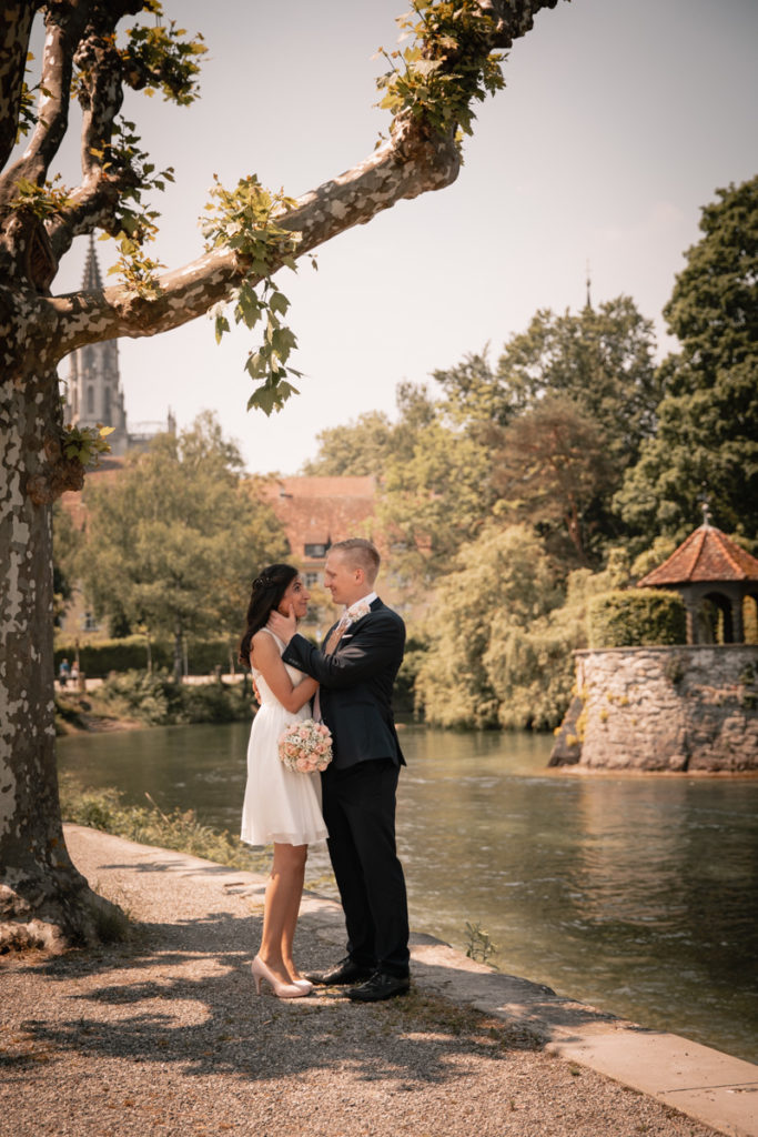 Wedding couple shoot in natur park konstanz, germany